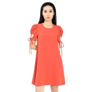 推荐Ladies Red Puff Sleeve Dress商品