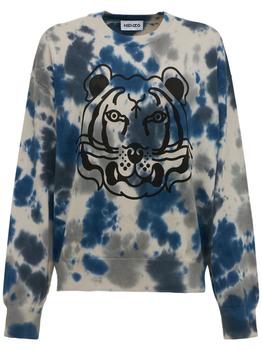 推荐Tiger Tie Dye Printed Cotton Sweatshirt商品