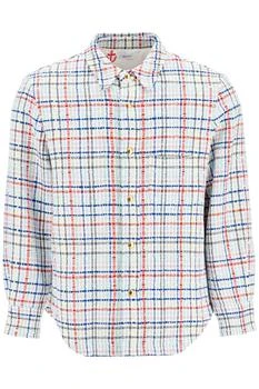 推荐Multicolor Gingham Tweed Shirt Jacket商品