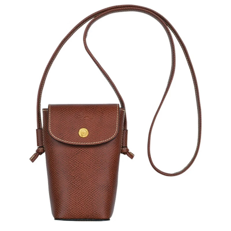 Longchamp | LONGCHAMP珑骧 女士棕色小牛皮挂绳手机壳,商家VPF,价格¥1548
