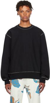 STUSSY | Black Cotton Sweatshirt商品图片,额外8.5折, 独家减免邮费, 额外八五折