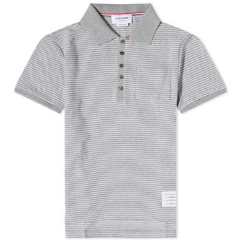 Thom Browne | Thom Browne Pinstripe Micro Waffle Polo商品图片,