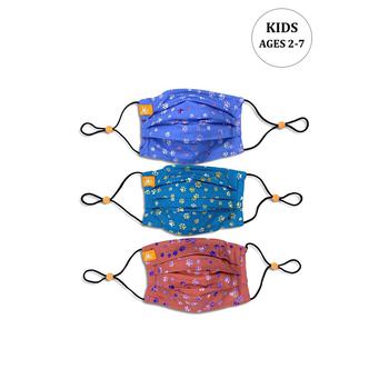 商品ConStruct | x Best Friends Unisex Kids Scattered Paws Pleated Reversible Mask, 3 Pack,商家Macy's,价格¥122图片