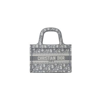 推荐Dior Oblique Embroidery Mini Book Tote Gray商品