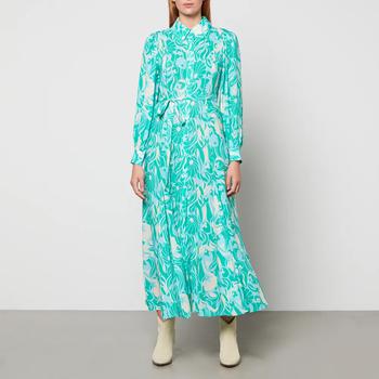 推荐RIXO Maddison Printed Crepe de Chine Shirt Dress商品