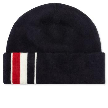 推荐Thom Browne Jersey Stitch Intarsia Stripe Merino Wool Hat - Black商品