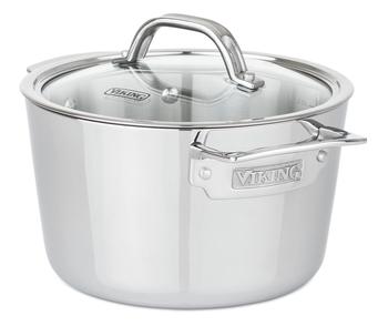 商品Viking | Viking Contemporary 3-Ply Stainless Steel 3.4 Qt Soup Pot with Lid,商家Premium Outlets,价格¥787图片