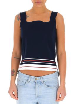 thom browne衬衫, Thom Browne | Thom Browne Stripe Detail Sleeveless Top商品图片 4.3折