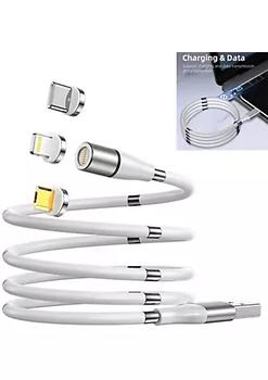 商品Self Winding Magnetic Charging Data Cable for Type-C Micro Usb and I Products图片