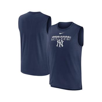 商品NIKE | Men's Navy New York Yankees Knockout Stack Exceed Performance Muscle Tank Top,商家Macy's,价格¥254图片