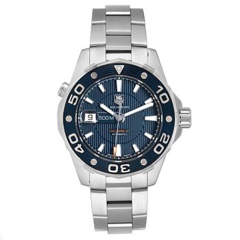 推荐Aquaracer Blue Dial Steel Mens Watch Waj2112 Box Card商品