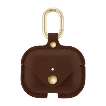 WITHit | Brown Leather Apple AirPods Case with Gold-Tone Snap Closure and Carabiner Clip,商家Macy's,价格¥263