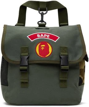 Bape | Kids Khaki Patch Backpack,商家Ssense US,价格¥2323