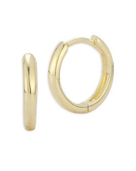 商品14K Yellow Gold Huggie Hoop Earrings图片