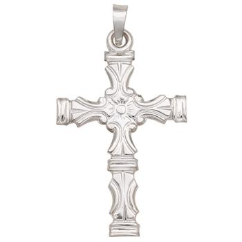 Macy's | Cross Pendant in 14k White Gold商品图片,1.8折