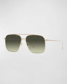 推荐Dresner Gradient Titanium & Crystal Aviator Sunglasses商品