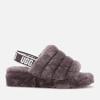 商品UGG | UGG Women's Fluff Yeah Slide Sheepskin Slippers - Charcoal,商家Allsole,价格¥564图片