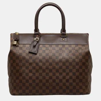 [二手商品] Louis Vuitton | Louis Vuitton Brown Canvas Damier Ebene Greenwich PM Satchel Bag 