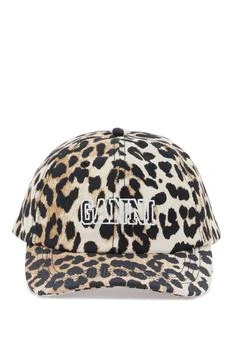 Ganni | Ganni leopard baseball cap 6.6折