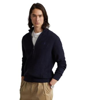 男装拉夫劳伦毛衣, Ralph Lauren | Mesh-Knit Cotton Full Zip Sweater商品图片 