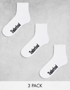 推荐Timberland 3 pack ankle sport socks in white商品