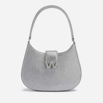 推荐Alexander Wang Small W Legacy Crystal-Embellished Satin Bag商品