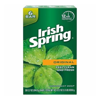 Irish Spring Bar Soap | Irish Spring Bar Soap Original Clean, 3.7 Oz, 6 Bars商品图片,