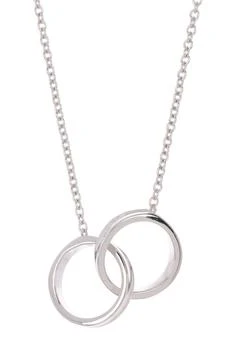 ADORNIA | White Rhodium Plated Interlocking Ring Necklace,商家Nordstrom Rack,价格¥169