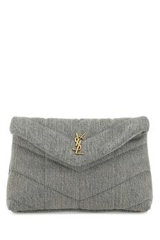 ysl小粉条多少钱, Yves Saint Laurent | Saint Laurent Logo Plaque Puffer Small Clutch Bag商品图片 9.5折