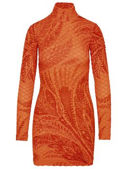 推荐Etro Foliage Paisley Printed High-Neck Mini Dress商品