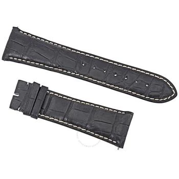 Hadley Roma | 24 MM Matte Navy Blue Alligator Leather Strap,商家Jomashop,价格¥373