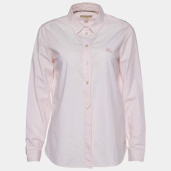 美国burberry, [二手商品] Burberry | Burberry Brit Pink Striped Stretch Cotton Button Front Shirt S商品图片 5.1折