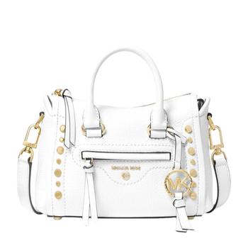 mk菜篮子直邮, Michael Kors | 香港直邮Michael Kors迈克高仕女士白色牛皮手提斜挎包32T0GCCC0L商品图片 额外8.2折, 额外八二折