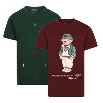 推荐Polo pony and bear t shirts set in green and burgundy商品