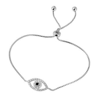 商品Adornia Evil Eye Slider Bracelet .925 Sterling Silver,商家Premium Outlets,价格¥150图片