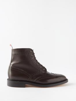 推荐Wingtip perforated leather boots商品
