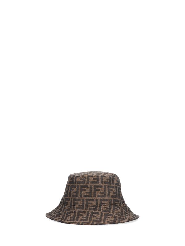 芬迪女装怎么选, Fendi | FENDI 女士棕色棉质渔夫帽 FXQ910-AKO7-F0VAT商品图片 独家减免邮费
