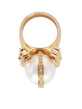 商品Versace | Versace Pearl Logo Detailed Ring,商家Cettire,价格¥2274图片