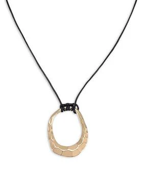 Ettika Jewelry | Hammered Loop Pendant Necklace in 18K Gold Plated, 24",商家Bloomingdale's,价格¥298