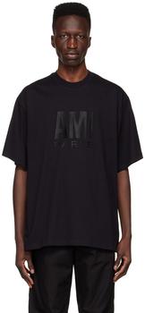 ami paris真假, AMI | Black Ami Paris T-Shirt商品图片 6.3折
