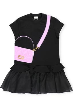 美国芬迪法棍, Fendi | Fendi Kids Baguette Bag Print T-Shirt Dress商品图片 7.6折