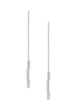 推荐Link To Love 18K White Gold & Diamond Drop Earrings商品