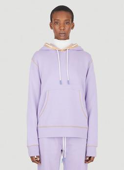 moncler polo直邮, Moncler | Contrast Trim Hooded Sweatshirt in Lilac商品图片 