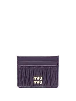Miu Miu | MIU MIU matelassé logo-plaque card holder,商家Baltini,价格¥2743
