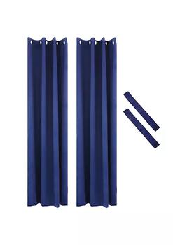 商品Sunnydaze Decor | Outdoor Blackout Curtain Panel - Blue - 52 in x 96 in - Set of 2,商家Belk,价格¥393图片