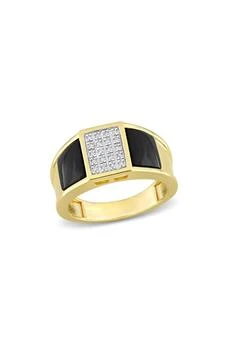 DELMAR | Men's Black Onyx & Diamond Square Ring,商家Nordstrom Rack,价格¥1784