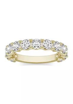 Charles & Colvard, Charles & Colvard | 2.08 ct. t.w. Lab Created Moissanite Semi-Eternity Band in 14k Yellow Gold商品图片 