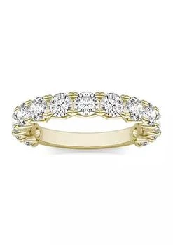 Charles & Colvard | Charles & Colvard 2.08 ct. t.w. Lab Created 3.5mm Moissanite Semi-Eternity Band in 14k Gold,商家Belk,价格¥27287