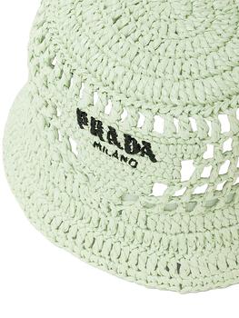 Prada Raffia Bucket Hat - Hats - Free Shipping - BeyondStyle