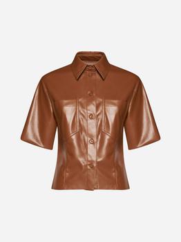 Nanushka | Sabine vegan leather shirt商品图片,